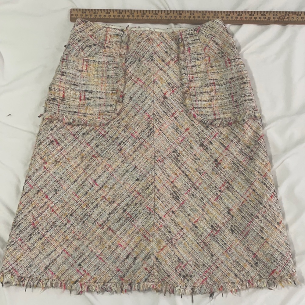 Trina Turk Fringe tweed skirt.